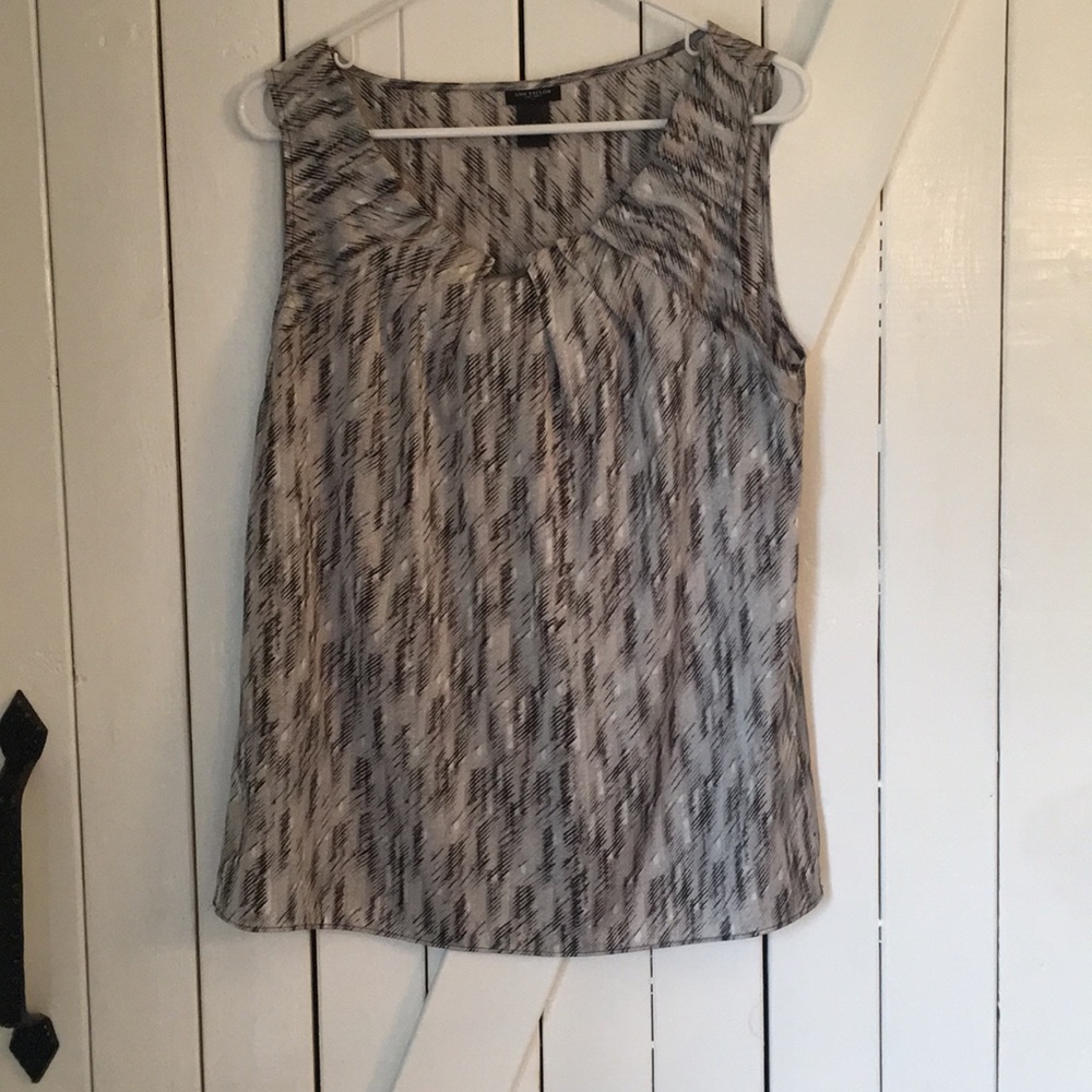 Ann Taylor Dressy Gray Tank